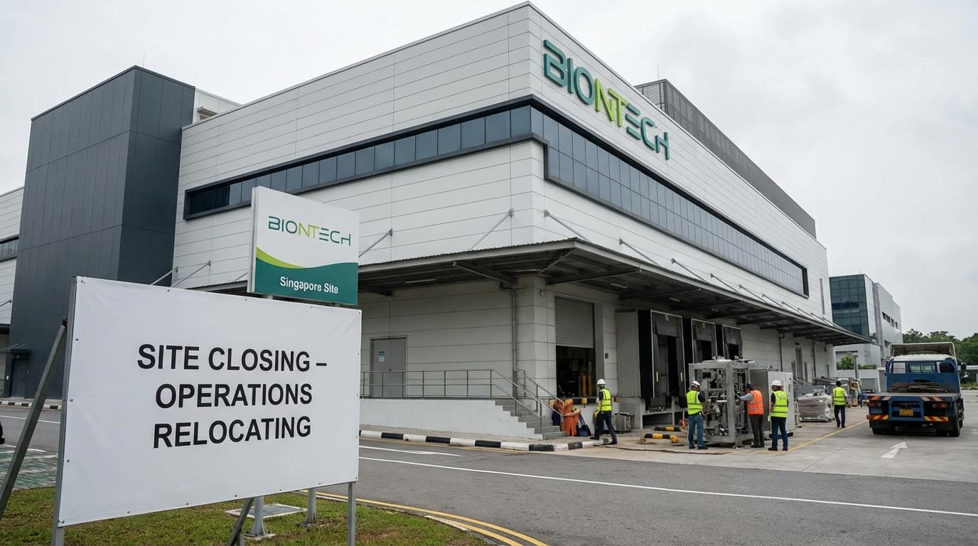 BioNTech Begins Closing Singapore mRNA Manufacturing Site as Pipeline Strategy Shifts