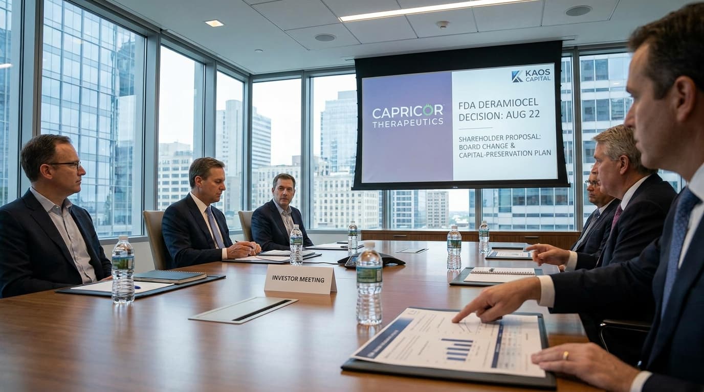 Capricor Investor Demands Board Change As Deramiocel Faces Aug. 22 FDA Decision