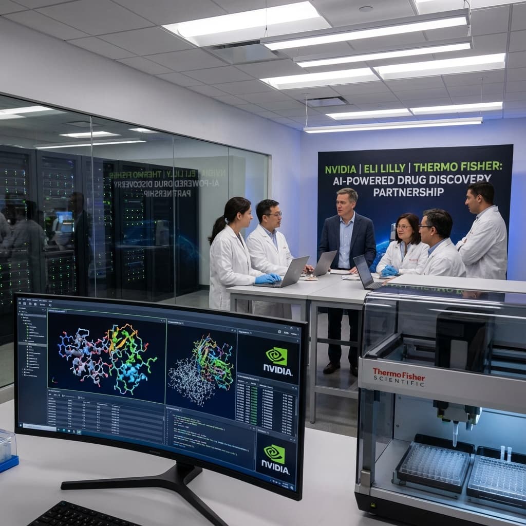 Nvidia Expands AI Role in Drug Discovery through Partnerships with Eli Lilly, Thermo Fisher, and More