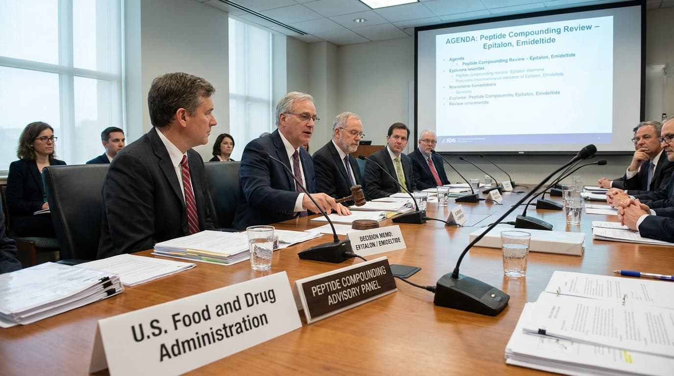 FDA Advisory Panel Makes Divisive Decision on Peptide Compounding: Epitalon Backed, Emideltide Rejected