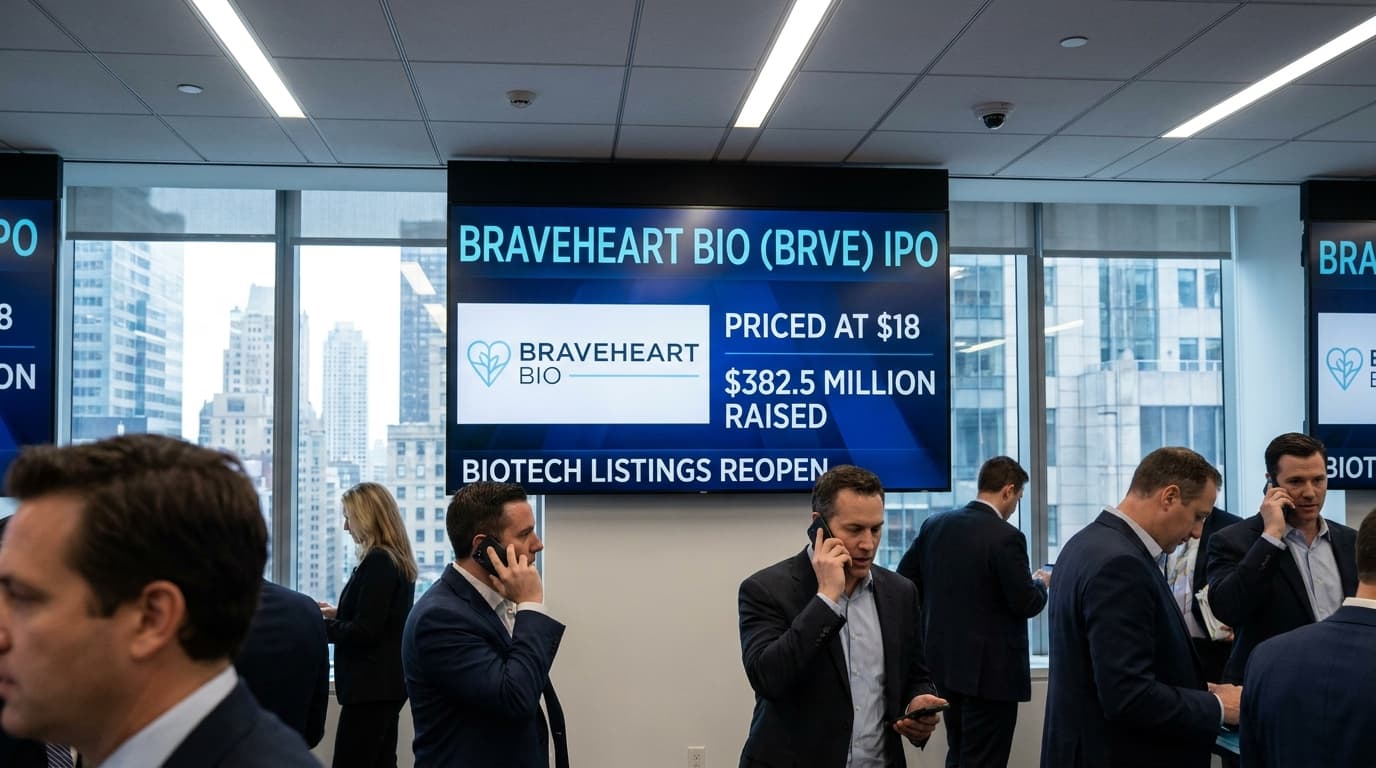 Braveheart Bio Prices 21.2 Million Share IPO At $18, As Biotech Listings Reopen