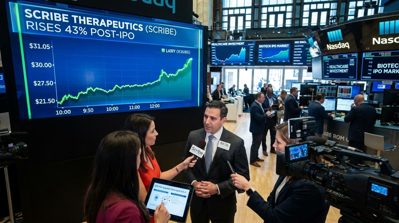 Scribe Therapeutics Rises 43% After $150 Million IPO, Defying Biotech’s Derisking Bias